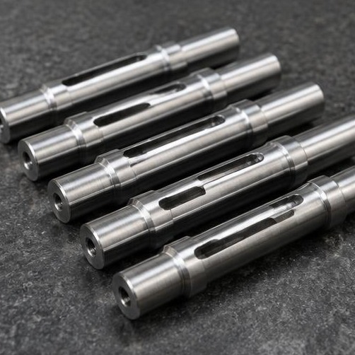Machined shafts with keyways — illustrative machining image