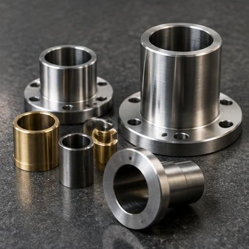 Custom turned metal sleeves and bushings — illustrative machining image